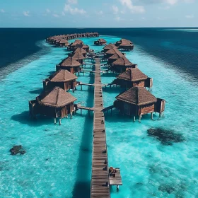 Tropical Island Huts on Stilts