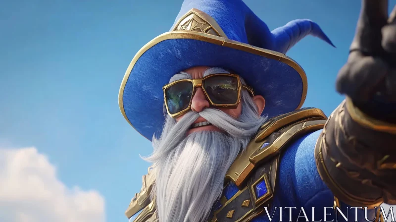 Cartoon Wizard in Shades