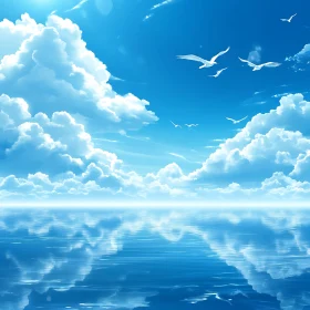 Sky Meets Sea: A Tranquil Reflection
