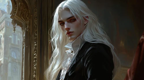 Mythical Elf Character in Majestic Environment