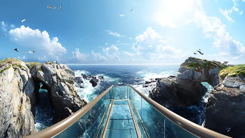 Scenic Ocean Vista from Glass Bridge
