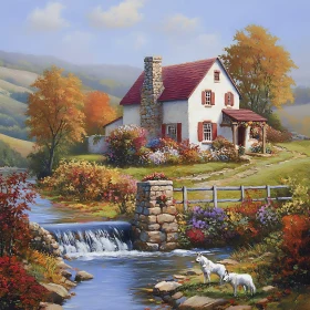 Autumnal Countryside Retreat with Goats