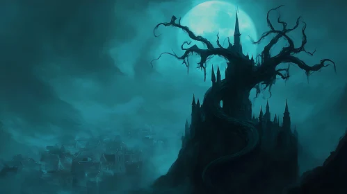 Mystical Castle at Night