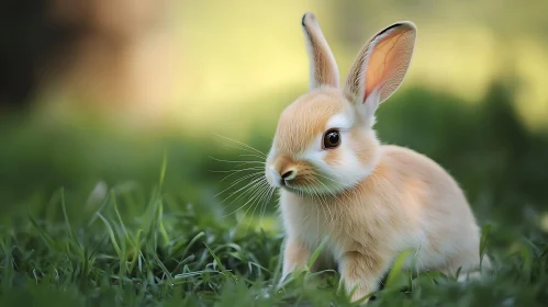 Adorable Rabbit in a Meadow
