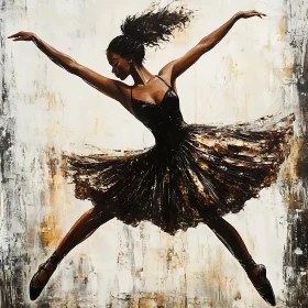 Ballerina's Leap: An Artistic Rendition