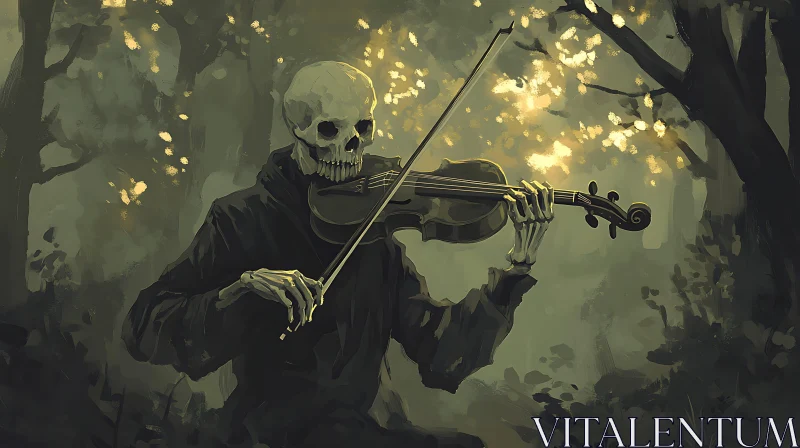 Skeleton's Serenade in the Woods