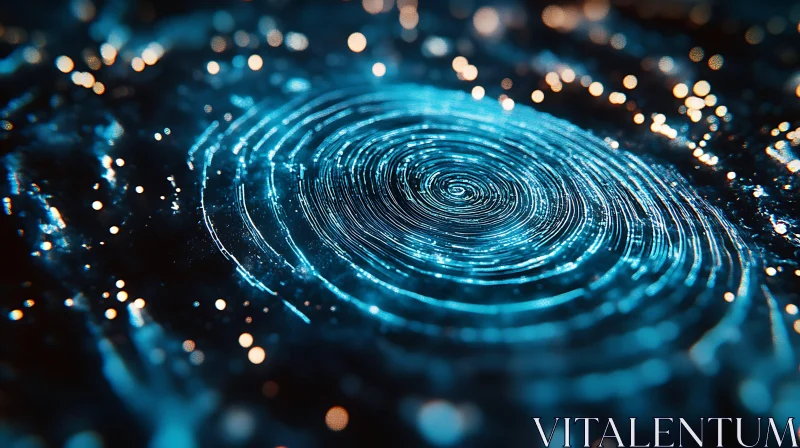 Swirling Blue Light Vortex