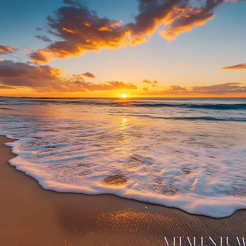 Tranquil Beach at Sunset