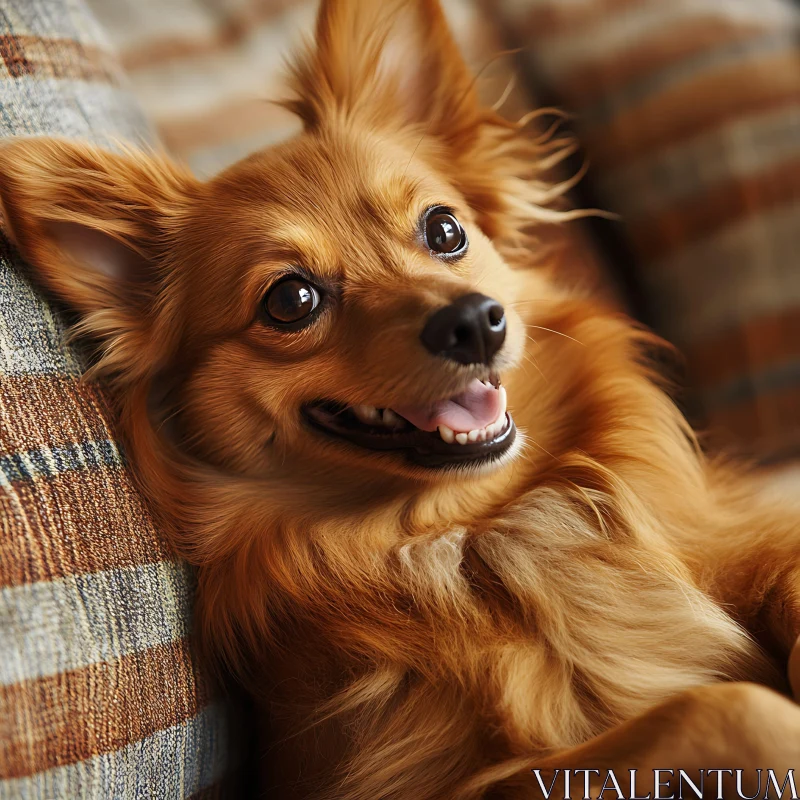 Joyful Golden-Brown Dog