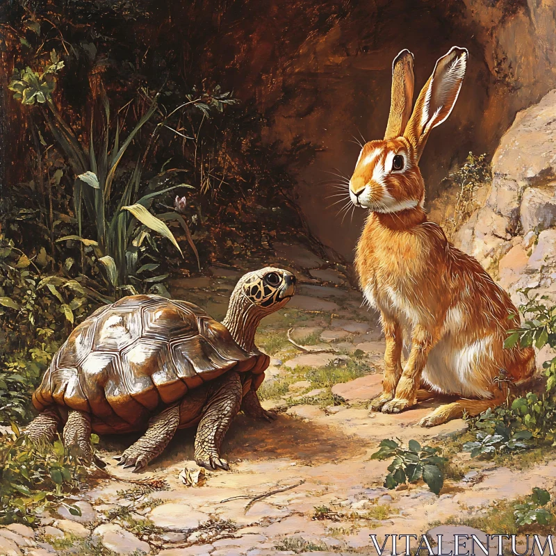 Wildlife Encounter: Hare and Tortoise