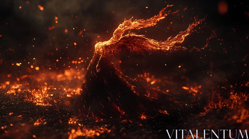 Molten Form Abstract Fire Art