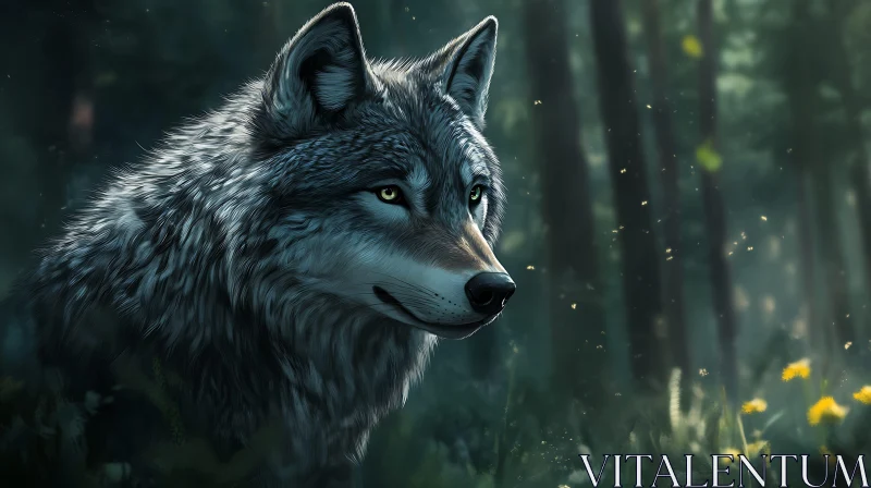 Wolf in Woodland