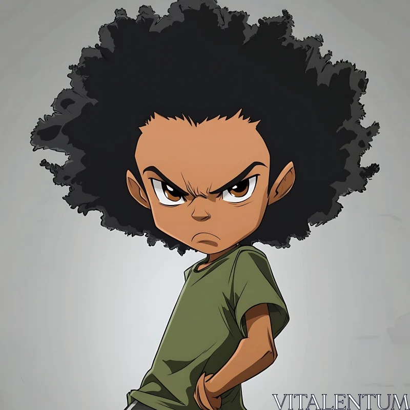Angry Anime Character Illustration