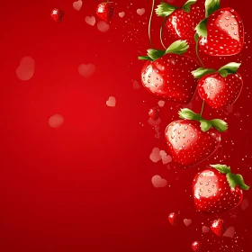 Sweet Strawberry Heart Composition