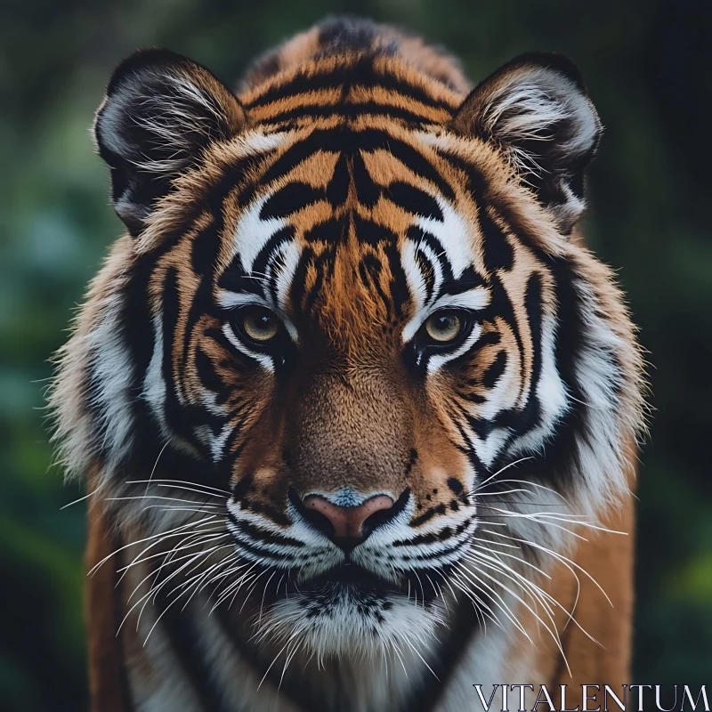 Intense Tiger Face Close-up