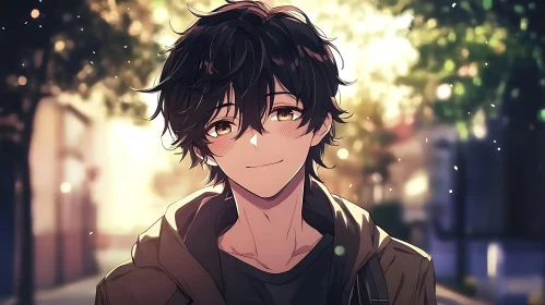 Sunlit Anime Character Portrait