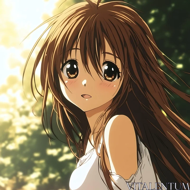 Serene Anime Girl Portrait