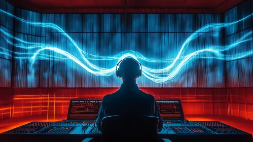 Sound Engineer at Mixing Console