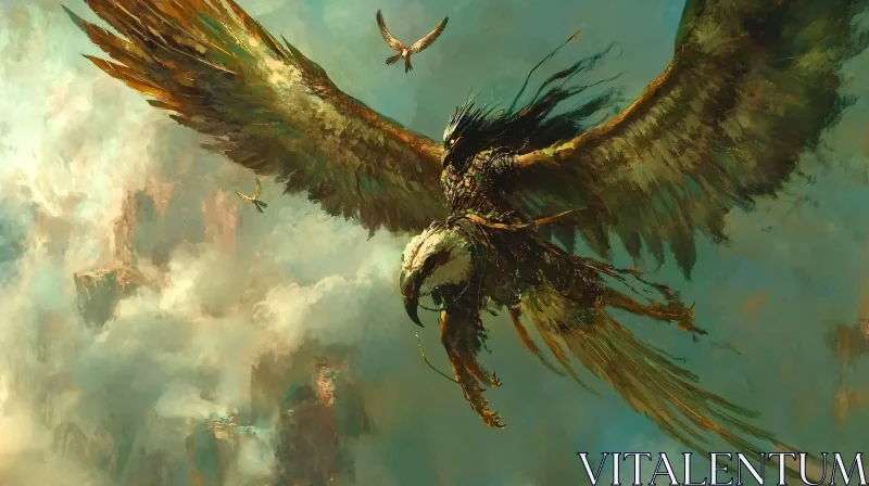 Epic Flight of the Eagle Warrior AI Image