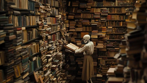 Grim Reader in Endless Library