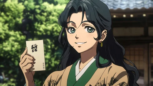 Anime Girl with Traditional Outfit
