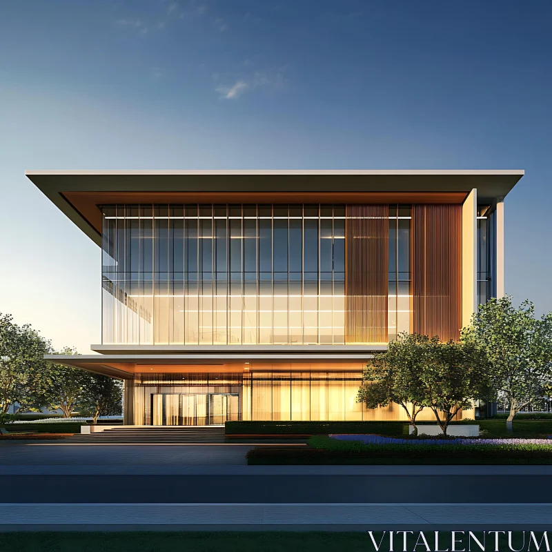 Contemporary Architectural Masterpiece with Glass Elements