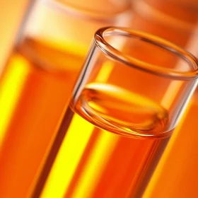 Amber Liquid in Glass Tubes