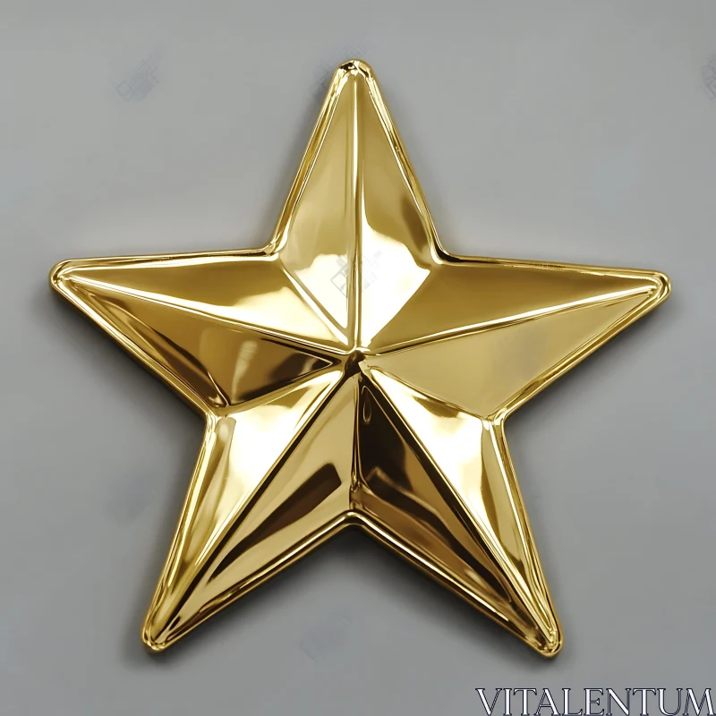 Luxurious Golden Star Artwork AI Image