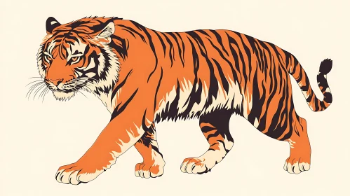 Bold Tiger Graphic - Wildlife Art