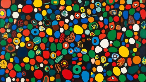Abstract Painting with Organic Forms