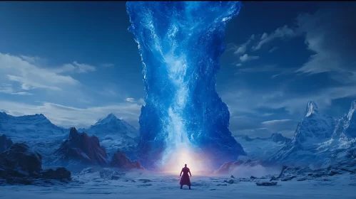 Icy Encounter in the Mountains