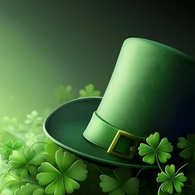 Lucky Green Hat with Clovers