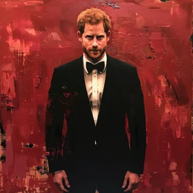 Prince Harry in a Red Setting