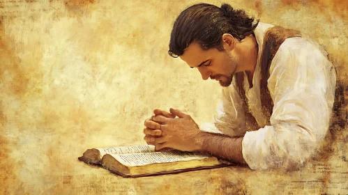Man in Prayerful Study