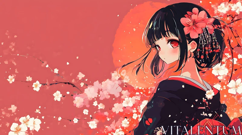 Cherry Blossom Anime Art