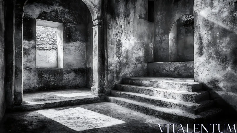 Haunting Shadows in a Historic Abandoned Building