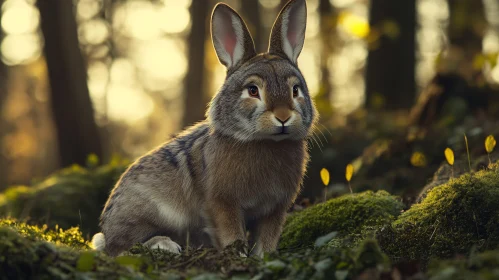 Woodland Rabbit Portrait