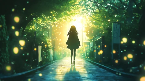 Mystical Walk Through Sunlit Greenery