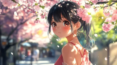 Springtime Bliss with Anime Girl