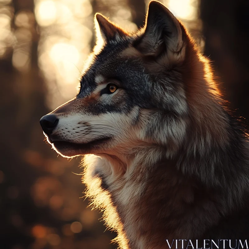 Profile of a Wolf in the Wild