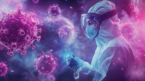 Microscopic Virus Examination in Lab