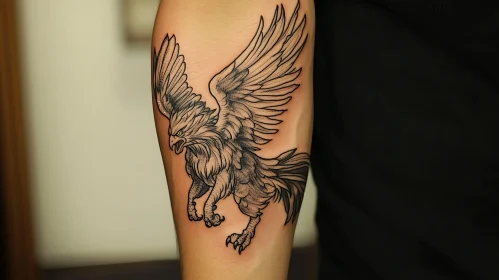 Griffin Tattoo Art on Skin