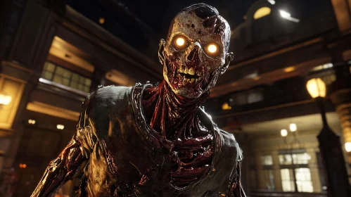Creepy Zombie with Glowing Eyes