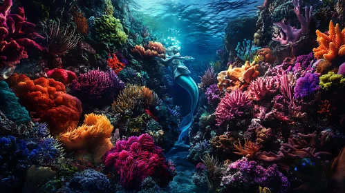 Underwater Mermaid Scene