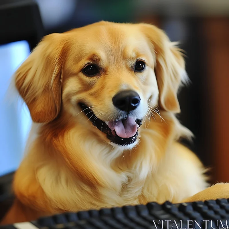 Joyful Golden Retriever Portrait
