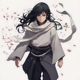 Graceful Anime Art Portrait