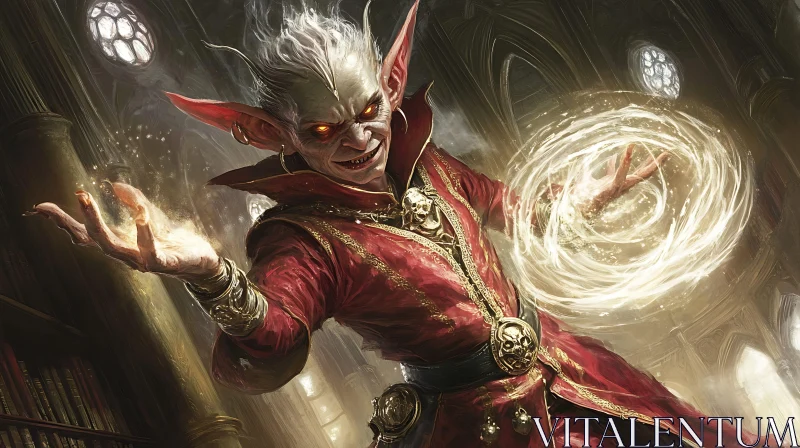 Sinister Elf Wizard Artwork