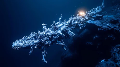 Glowing Abstract Underwater Formation