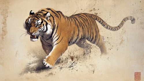 Tiger in Motion Fine Art Print