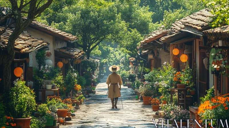 Serene Stroll in an Ancient Village